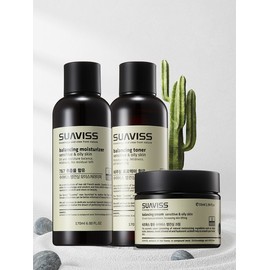 Suavis Balancing Skin Care 3-Piece Set [Oily] (Moisturizer + Cream + Toner) / 수아비스 밸런싱 스킨케어 3종세트 [지성] (모이스쳐라이져+크림+토너)