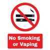 Pack of 5 - No Smoking or Vaping Stickers |