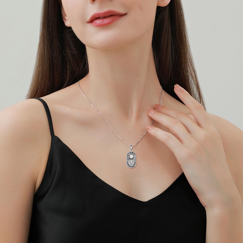 Leo Necklace for Women 925 Sterling Silver Zodiac Sign Constellation