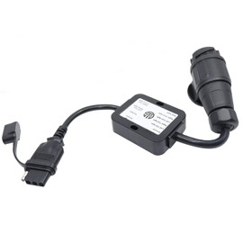 CARROFIX European Vehicle 13-Pin Round Connector to US 4-Way Flat Pin Plug Trailer Light Converter