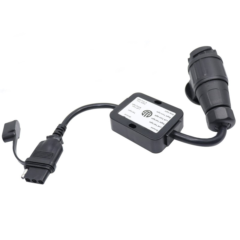 CARROFIX European Vehicle 13-Pin Round Connector to US 4-Way Flat