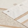 BESTRIPES Stall Fabric Shower Curtain, Beige Tan Stripe Narrow Cloth