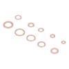 220Pcs Sealing Copper Gasket Flat Round Ring Washer Assortment Kit