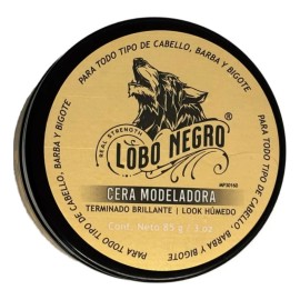 Cera Efecto Brillante Cabello, Barba Y Bigote 85g Lobo Negro