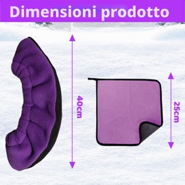 HTTDSLF 1 Paia Protezioni per Lame per Pattini da Ghiaccio, Calze Elastiche per Pattini da Ghiaccio, Coprilama per Ghiaccio, Proteggi per Lame, Coprilama Pattini Ghiaccio, per Uomo Donna (Viola)