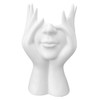 Face in Hands Planter,Small Vase,Flower Pot,White Face Planter,Hydroponic Vase, for