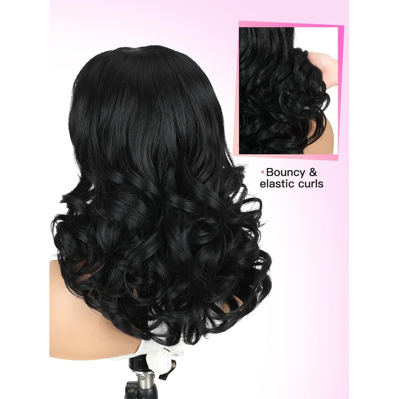 Short Flip Curly U Part Wigs for Black Women V