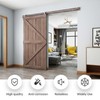 EaseLife 8 FT Top Mount Stainless Steel Sliding Barn Door