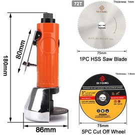 Mini Angle Grinder, Air Cut Off Tool 3-Inch for Cutting Polishing and Sharpening, 7 Cutting Discs for Metal Wood Plastic Processing.