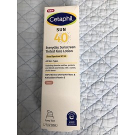 Cetaphil Sun SPF 40 Everyday Sunscreen Tinted Face Lotion 1.7 fl oz exp.10/27