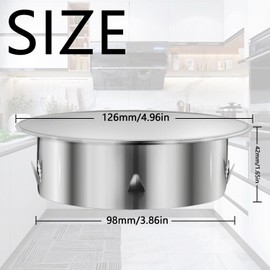 Chimney Hole Cover Stove Pipe Cover 100 mm Chimney Pipe Cover Chimney Cover Stainless Steel Stove Pipe Capsule Wall Lining Lid Stove Hole Lid Bottom Diameter 98 mm Depth Approx. 45 mm