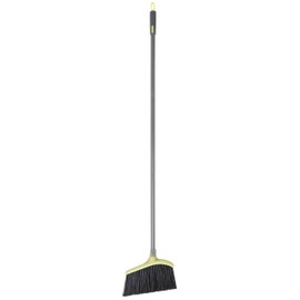 Casabella Wayclean Wide Angle Broom with Densely Packed Bristles, Gray