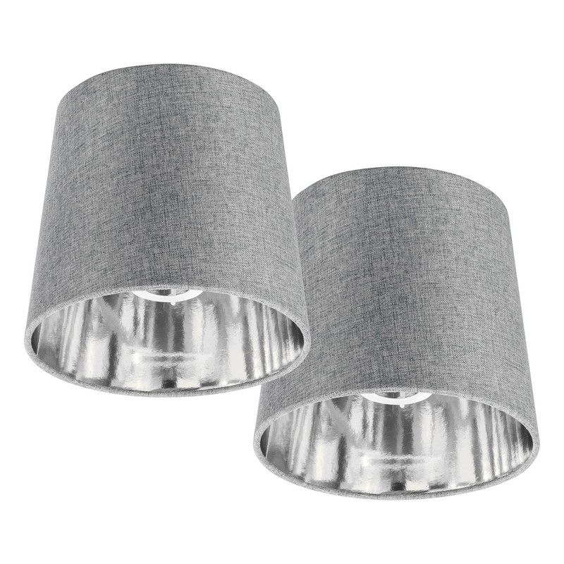 Navaris 2 x Lampshade Table Lamp E14 Round - 15.2