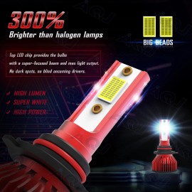 AQJ For Buick LaCrosse 2014 2015 2016 6000K 4X LED Headlight + Fog Light Bulbs Combo