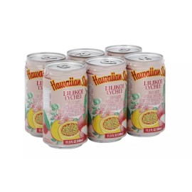 Hawaiian Sun Lilikoi Lychee Juice Fruit Drink 11.5oz Can 6-Pack x1