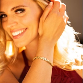 LIFETIME JEWELRY 7.5mm Brushed Riccio Bracelet 24k Real Gold Plated for Women and Men (8)