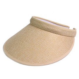 Brcus Hombres Mujeres Athletic Paja Verano al Aire última intervensión Clip de Ribete en Sol Viseras, Beige, Head Circumference 56-59cm