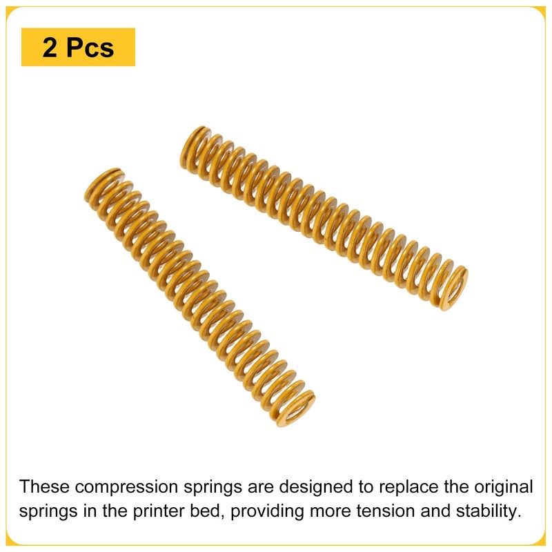 uxcell 2pcs 3D Printer Heating Bed Spring, 8mm OD 50mm