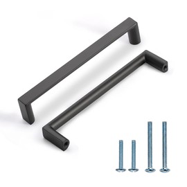 KNOKLOCK 10 Pack 5 Inch(128mm) Kitchen Cabinet Handles Matte Black Cabinet Pulls Kitchen Cabinet Hardware Drawer Pulls for Dresser Cupboard Wardrobe