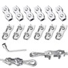 Duplex Clamp Rope Connector M4 Wire Rope Clamp 12 Pieces