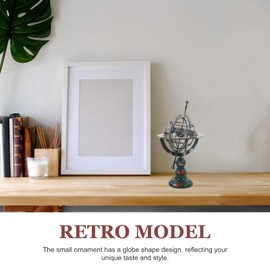 HOLIDYOYO Antique Celestial Globe with Sphere Sundial Arrow Nautical Antique Globe World Globe Desktop Rotating Globe Astrolabe Engraved Globe