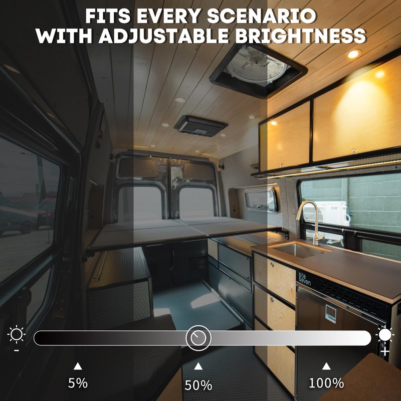 acegoo RV Boat Recessed Ceiling Light 4 Pack Super Slim