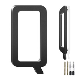 4 Inch Floating Aluminum House Address Numbers Letters, Modern Metal House Numbers for Outside, Black Metal Door Address Letter and Number for Home Garden Office Apartment (Q)