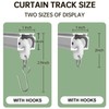 MaKefeile Curtain Tracks Ceiling Wall Mounted Heavy-Duty Curtains Rails Room
