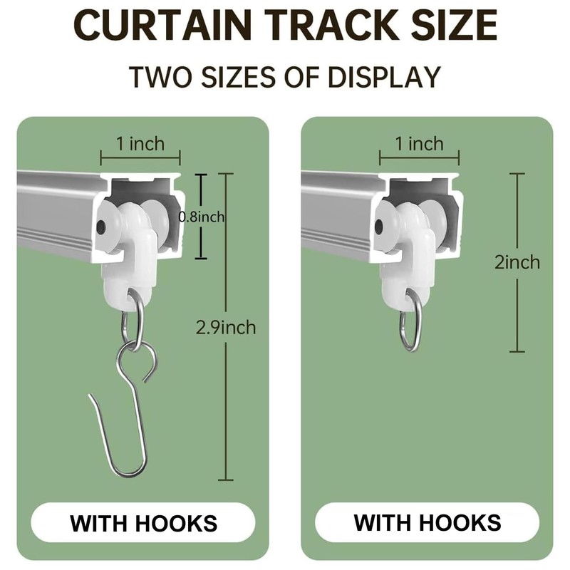 MaKefeile Curtain Tracks Ceiling Wall Mounted Heavy-Duty Curtains Rails Room