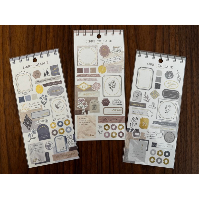 Mind Wave Sticker Sheet Set of 3 Libre Collage Pink,