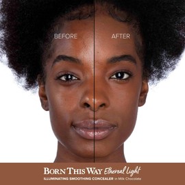 Too Faced Born This Way Ethereal Light Illuminating Smoothing Concealer | Hyaluronic Acid + Waterproof, 0.17 Fl Oz, Milk Chocolate
