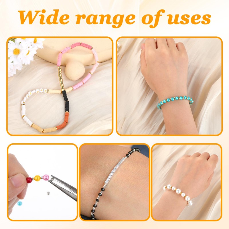 300Pcs Crimp Bead Covers, 4mm Crimp Beads Knot Covers with