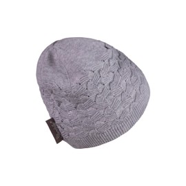 Sterntaler GOTS Knitted Hat - Baby Hat Girls Grey - Organic Cotton Hole Pattern - Adjustable, Lightweight Hat for Mild Spring Days, Silver melange, 41