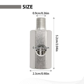 Hoypeyfiy Car Oil Pressure Sensor T-shaped Connector, Side Port Stainless Steel Turbo Adapter, Silver 1/8" NPT Automotive Hydraulic System Replacement Parts