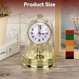Segrehy Mantel Clock Living Room, Table Clock,Carage Clocks For Living Room Mantelpiece,European Retro Style Living Room Clock Antique Silent Table Clock for Living Room