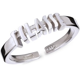 Alviero Martini 1st Class Montenapo Collection Women's Ring Silver Jewellery Size 12 Reference is ALMAN0015-12 Sterling Silver, Sterling Silver