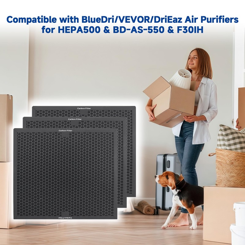 Air Scrubber Active Carbon Filters Compatible with Mounto, BlueDri, VEVOR