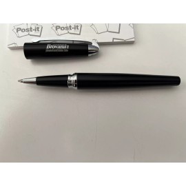 New Brovana Pharma promo pen. All Metal black w chrome beauty! Blk ink.