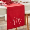 Catherine Lansfield Christmas Candy Cane Cotton Embroidered Cotton 32x220 cm