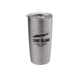 Long Island NY Souvenir Native Long Islander Map NYC Stainless Steel Insulated Tumbler