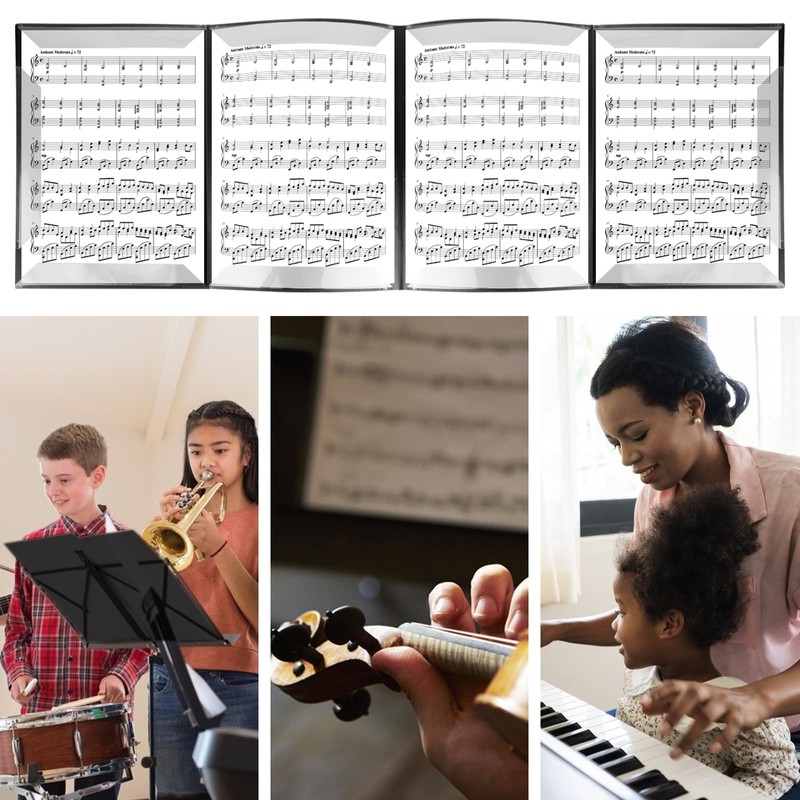 Music Folder 6 Sides for Music Sheets A4 Music Folder,