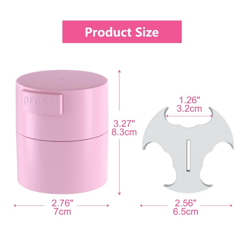 Buqikma Eyelash Glue Storage Container, Pink Sealing Extension Eyelash Glue