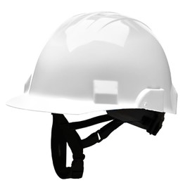 Bullard 3-Rib Vector Safety Helmet, Type II Including 4-pt Ratchet Suspension and Chinstrap, White
