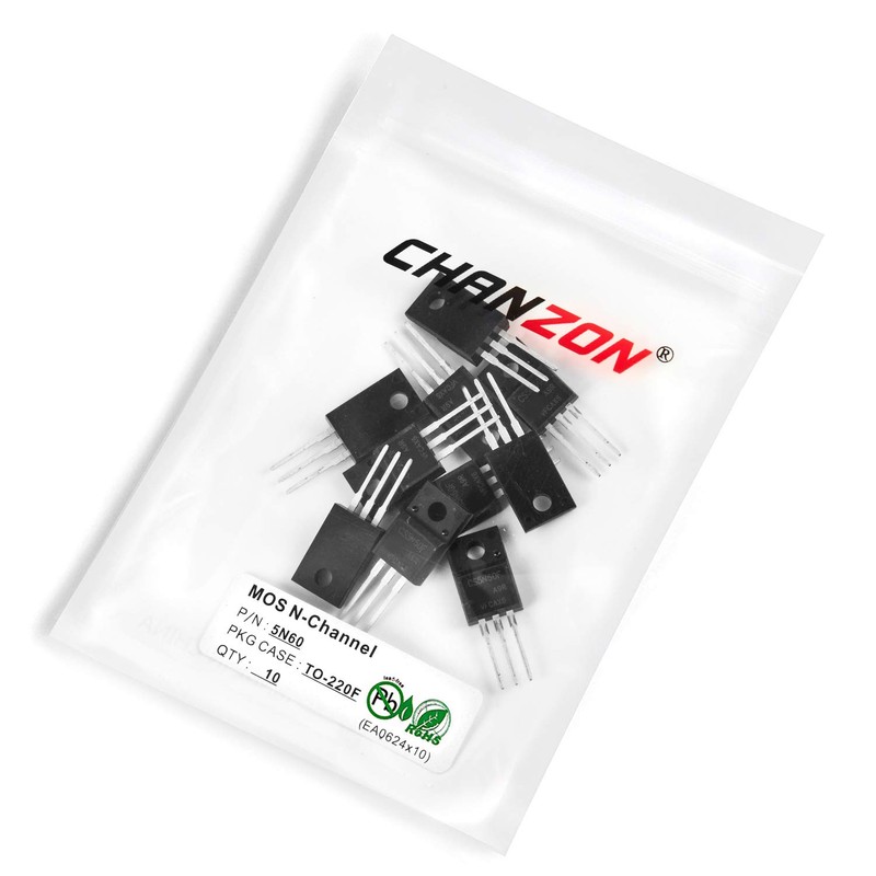 Chanzon 10pcs 5N60 TO-220F Sic Mosfet MOS N-Channel Transistor n-fet