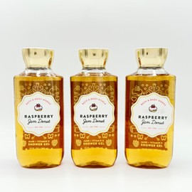 Raspberry Jam Donut 3-Piece Bath & Body Bundle | Set of Three Shower Gels, 10oz Each