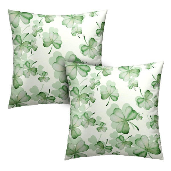 Kwlegh Spring Pillow Covers 20x20 Green Shamrock Pillows Cushion Cases