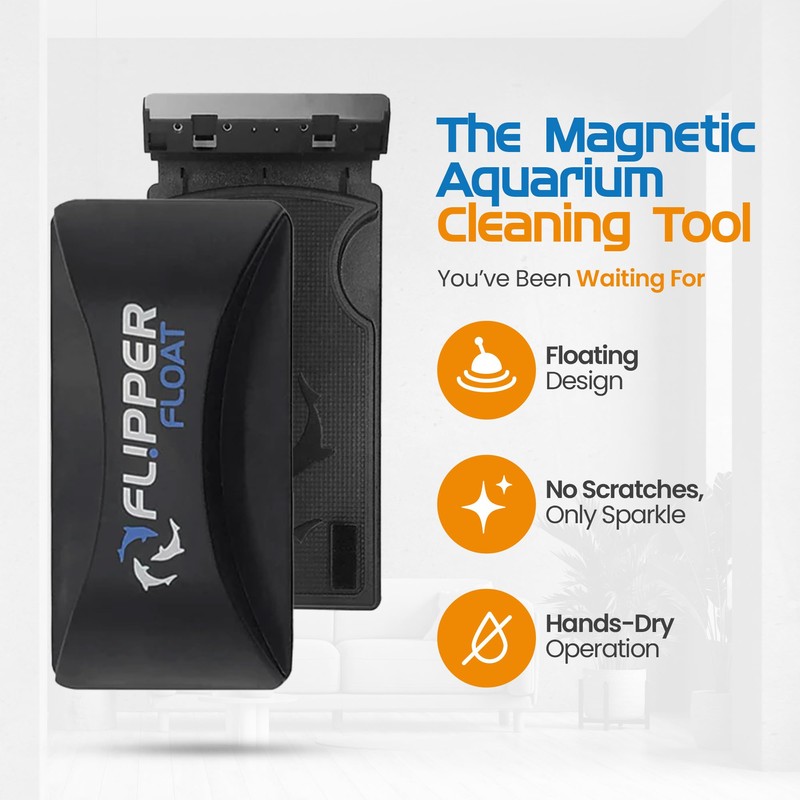FLIPPER Float Standard Magnetic Aquarium Cleaner – 2-in-1 Flip Scrubber
