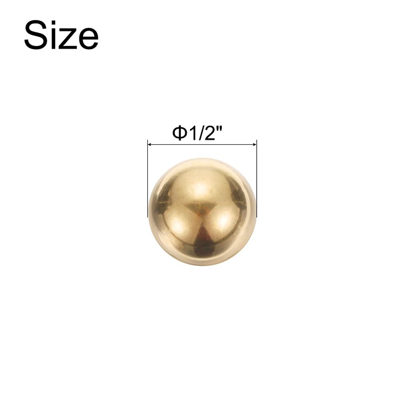 uxcell 40pcs Precision Solid Brass Bearing Balls 1/2" Industrial Brass