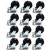 MegaDeal 12 Pack 2" Swivel Caster Wheels Rubber Base with