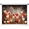 Kate Valentines Day Backdrop Red Love Heart Brick Wall Photo